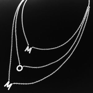 Silver-Tone Cubic Zirconia MOM Pendant Necklace